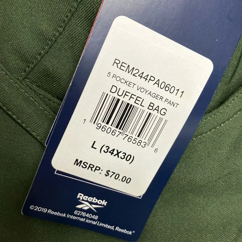 Reebok 5-Pocket 34x30 Voyager Golf Pants Green Men's NWT